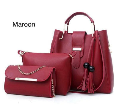 New Collection 3pcs Set Soft Leather Hand Bag